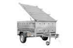 Charger l'image dans la galerie, Remorque légère 200x125 UNITRAILER GARDEN 201 KIPP avec côtés BIS et couverture en aluminium