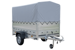 Charger l'image dans la galerie, Remorque haute avec rehausses de ridelles et bâche haute - 2,30 x 1,25 m - Garden Trailer 230 KIPP