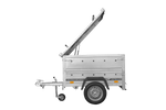Charger l'image dans la galerie, Remorque un essieu 150x106 UNITRAILER GARDEN 150 KIPP avec côtés, ridelles supplementaires et capot en aluminium
