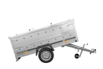 Charger l'image dans la galerie, Remorque un essieu 230x125 UNITRAILER GARDEN 230 KIPP avec côtés BIS et couverture en aluminium

