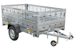 Charger l'image dans la galerie, Unitrailer GARDEN TRAILER 230 KIPP (NEW) remorque voiture avec roue jockey et côtés grillagés
