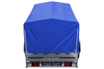 Charger l'image dans la galerie, Remorque routière avec bâche haute bleue, arceau H-800 et roue jockey 230x125 Garden Trailer 230 KIPP
