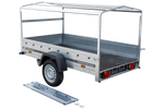 Charger l'image dans la galerie, Remorque routière avec bâche haute, arceau H-800 et roue jockey 230x125 Garden Trailer 230 KIPP
